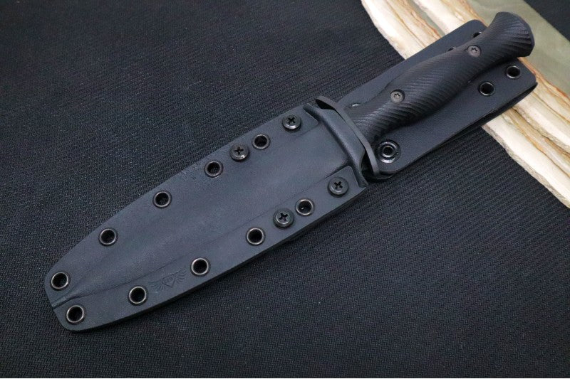 Spartan Blades Harsey Fixed Blade - Black Dagger Blade / Black Kydex Sheath SB49BKBKKYBK
