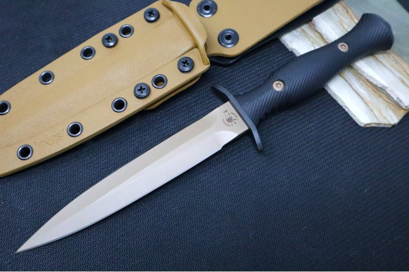 Spartan Blades Harsey Fixed Blade - FDE Dagger Blade / FDE Kydex Sheath SB49DEBKKYTN - Northwest Knives