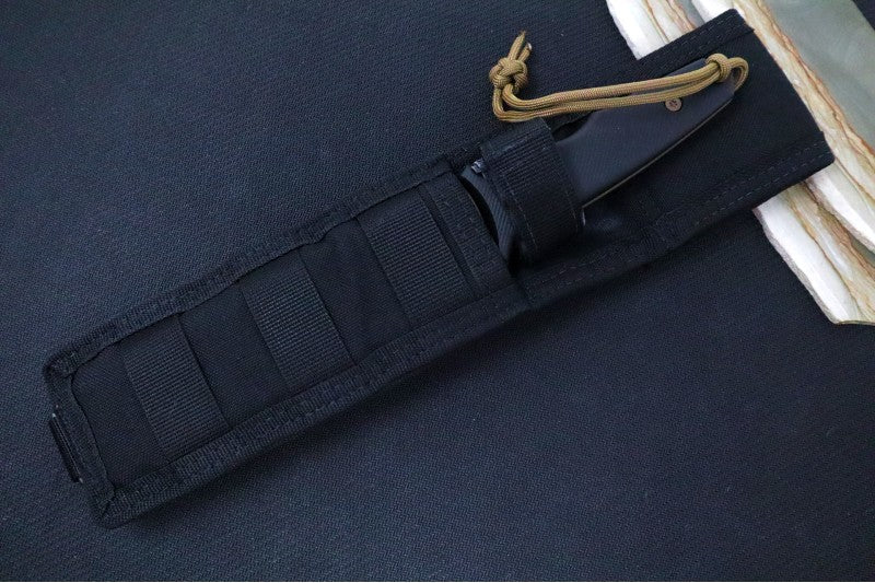 Spartan Blades Harsey Tactical Trout Fixed Blade - FDE Blade / Black Micarta Handle / Black Nylon Retention Sheath SB43DEBKNLBK