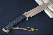 Spartan Blades Horkos Fixed Blade - FDE Blade / Black Micarta Handle / Tan Kydex Retention Sheath SB4DEBKKYTN - Northwest Knives