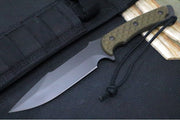 Spartan Blades Horkos Fixed Blade - Black Blade / Green Micarta Handle / Black Nylon Retention Sheath SB4BKGRNLBK - Northwest Knives
