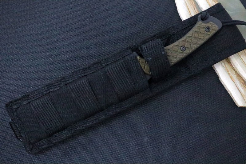 Spartan Blades Horkos Fixed Blade - Black Blade / Green Micarta Handle / Black Nylon Retention Sheath SB4BKGRNLBK