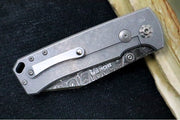 Boker Tiger Damascus - Chad Nichols Intrepid Damascus Blade / Burlap Micarta Handle Scales 111103DAM - Northwest Knives