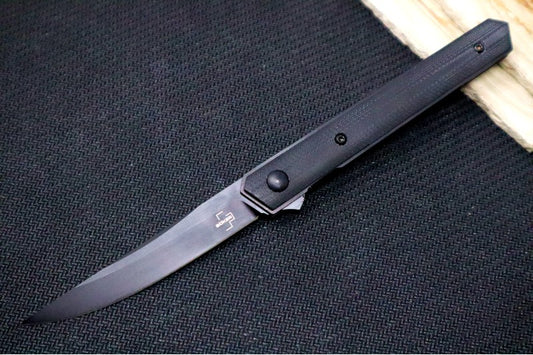 Boker Plus Kwaiken Air Mini Flipper - G-10 Handle Inlays / Black Blade / VG-10 Steel 01BO329