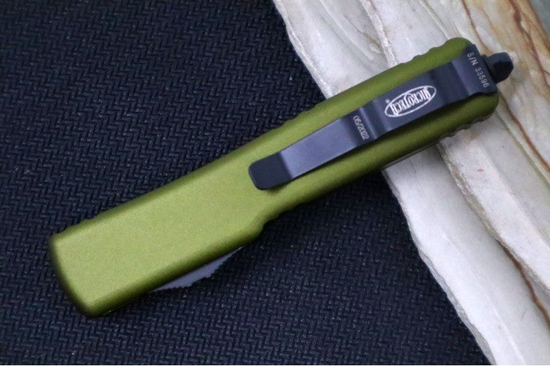 Microtech UTX-70 OTF - OD Green Handle / Stonewash T/E Blade - 149-10OD