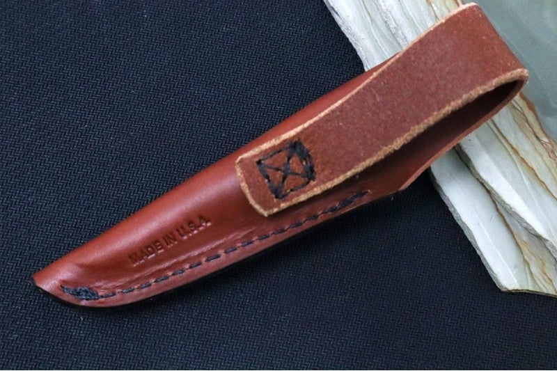 Esee Knives CR2.5 - Canvas Micarta Handle / 1095 Steel / Black Oxide Stonewash Finish / Leather Sheath ESEE-CR2.5-BO