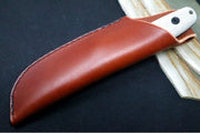 Esee Knives RB3 - Natural Canvas Micarta Handle / 1095 Steel / Black Oxide Stonewash Finish / Leather Sheath ESEE-RB3-BO - Northwest Knives