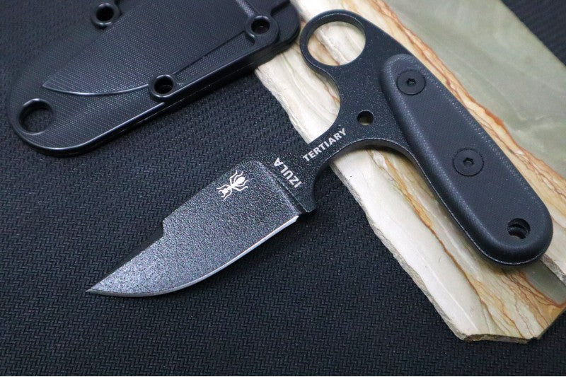 Esee Knives  - Black G-10 Handle / 1095 Steel / Black Powdered Coating Finish ESEE-TERTIARY - Northwest Knives