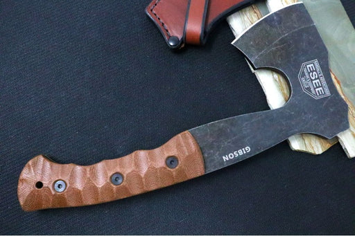 Esee Gibson Axe | Brown Sculpted Micarta Handle | Black Stonewash Finish | Northwest Knives