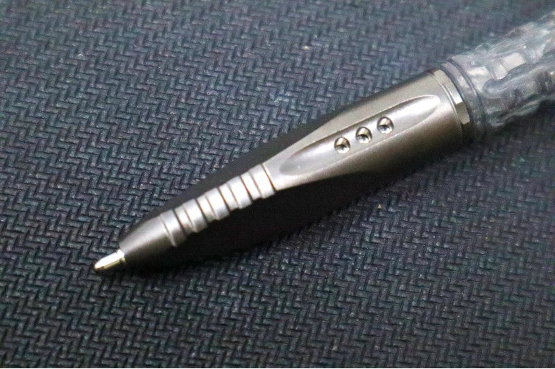 Microtech Kyroh Pen - Shot Peened Titanium w/ Tritium Insert 403-TI-SPTRI