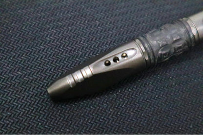 Microtech Kyroh Mini Pen - Shot Peened Titanium w/ Tritium Insert 403M-TI-SPTRI