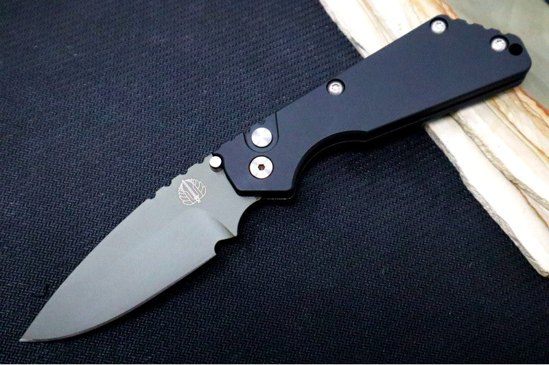 Pro Tech Strider SnG NWK Exclusive - OD Green Cerakoted Blade / 154CM / Black Aluminum Handle / Black DLC Titanium Clip - Northwest Knives