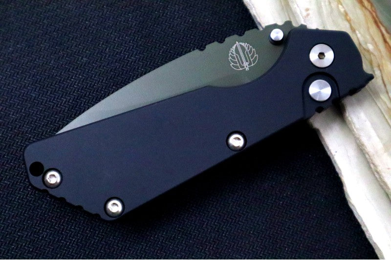 Pro Tech Strider SnG NWK Exclusive - OD Green Cerakoted Blade / 154CM / Black Aluminum Handle / Black DLC Titanium Clip - Northwest Knives