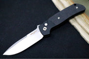 Pro Tech Terzuloa ATCF Auto - Black Aluminum & Textured Black G-10 Handle / 3D Titanium Clip / Stonewash Drop Point Blade / CPM-Magnacut Steel BT2714 - Northwest Knives