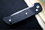 Pro Tech Terzuloa ATCF Auto - Black Aluminum & Textured Black G-10 Handle / 3D Titanium Clip / Stonewash Drop Point Blade / CPM-Magnacut Steel BT2714 - Northwest Knives