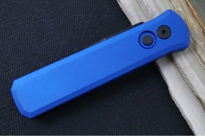 Pro Tech Godson Auto - Blue Handle - Black Blade 721-BLUE