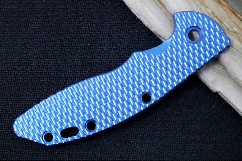 Hinderer Replacement Scale (XM-18 3.5) - Textured Stonewash Blue Titanium