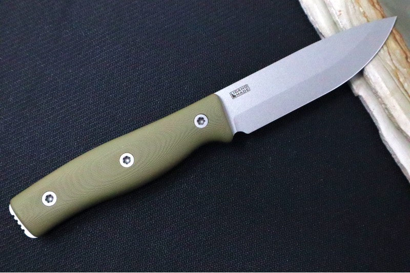 SURVIVE! GSO Bushcraft 4.5 - OD Green G-10 Handle / Titanium Coated 3V –  Northwest Knives