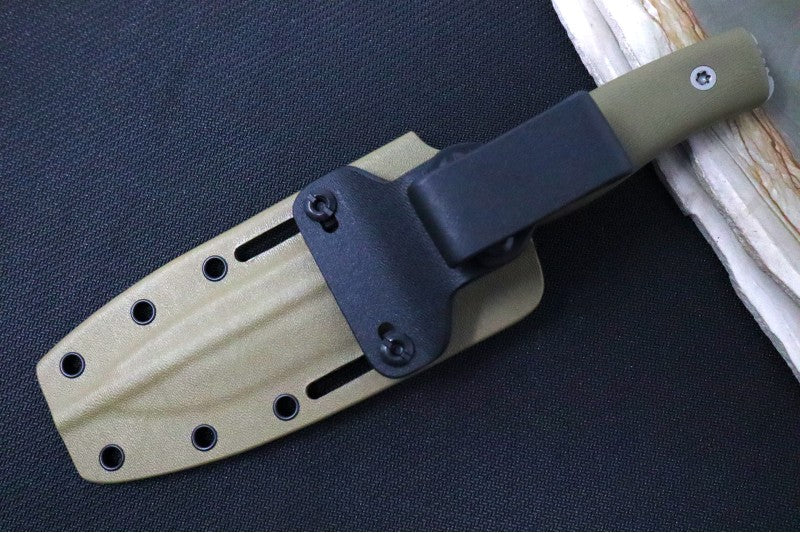 SURVIVE! GSO Bushcraft 4.5 - OD Green G-10 Handle / Titanium Coated 3V –  Northwest Knives