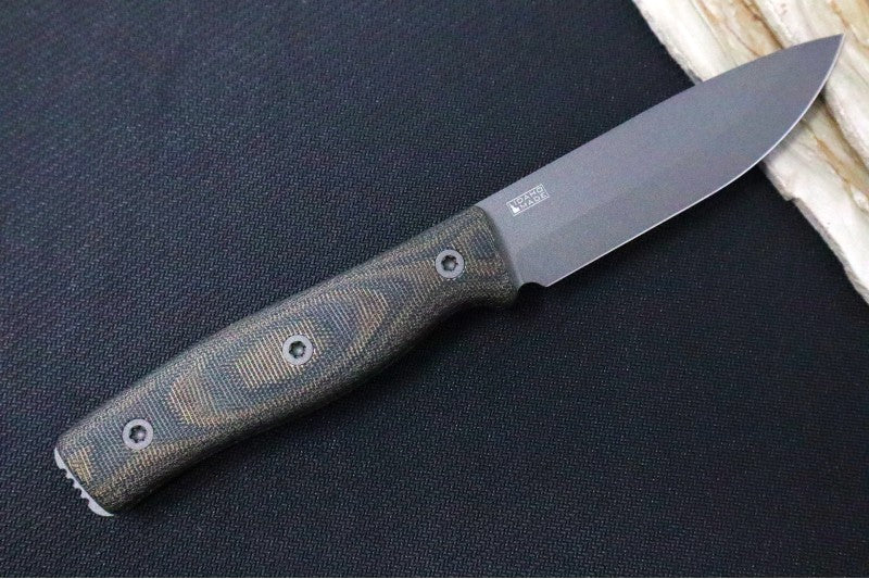 SURVIVE! GSO Bushcraft 4.5 - Camo Canvas Micarta Handle / Tungsten