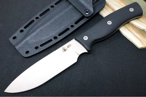 SURVIVE! GSO Bushcraft 5.1 - Black G-10 Handle / 3V Blade / Titanium C –  Northwest Knives