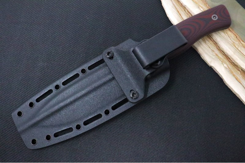 SURVIVE! GSO Bushcraft 5.1 - Black & Red G-10 Handle / 3V Blade / Tung –  Northwest Knives