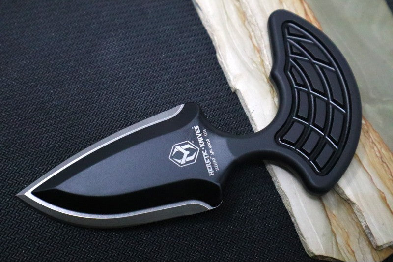 Heretic Knives Sleight Fixed Blade - Dagger Blade / CPM-20CV Steel / Stonewash Finish H050-2A - Northwest Knives