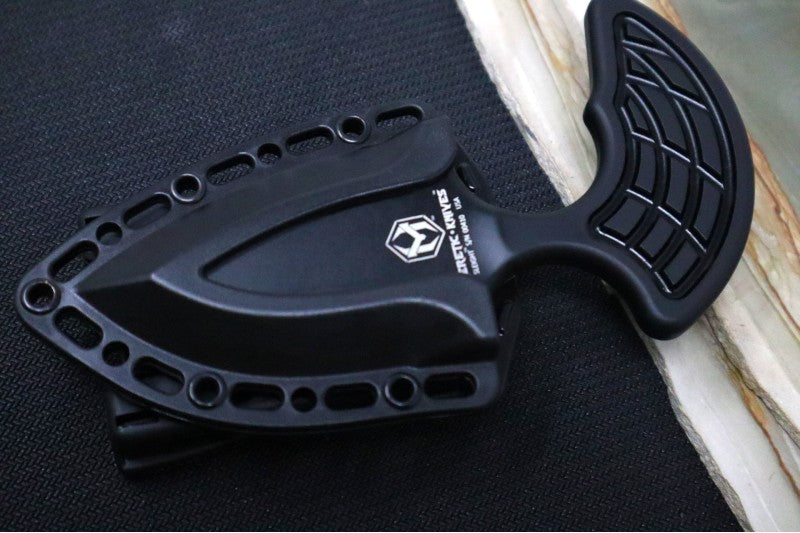 Heretic Knives Sleight Fixed Blade - Dagger Blade / CPM-20CV Steel / Stonewash Finish H050-2A