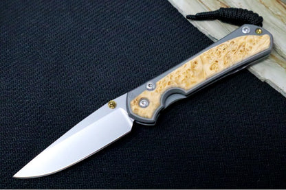 Chris Reeve Knives Small Sebenza 31 - Drop Point / Box Elder Inlay (A4)