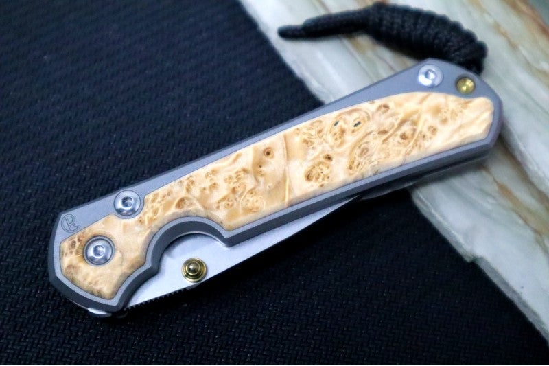 Chris Reeve Knives Small Sebenza 31 - Drop Point / Box Elder Inlay (A4) S31-1108