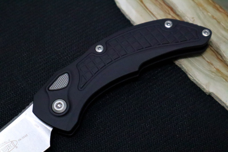 Microtech Brachial Auto - Stonewash Blade / Black Anodized Aluminum Handle 268A-10 - Northwest Knives