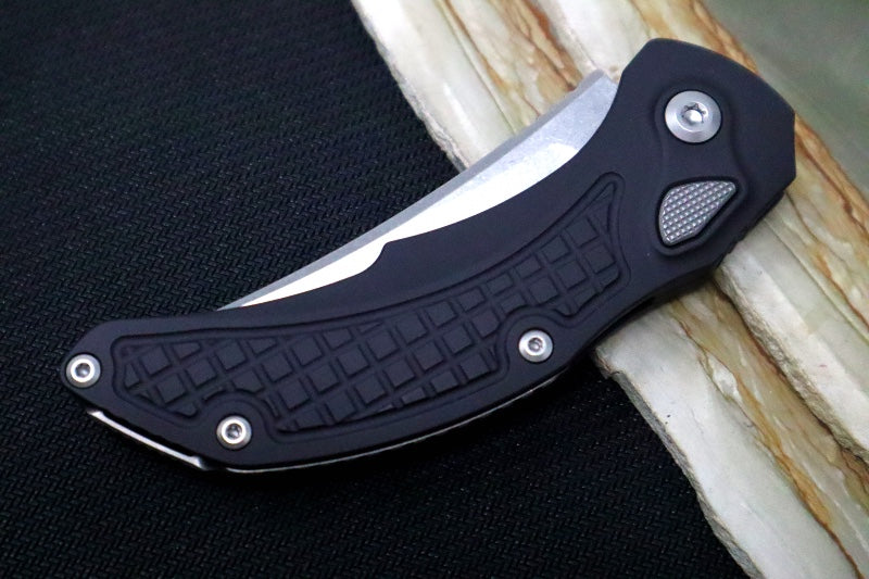 Microtech Brachial Auto - Stonewash Blade / Black Anodized Aluminum Handle 268A-10