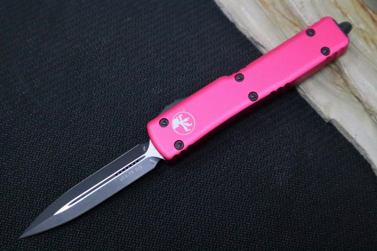 Microtech UTX-70 OTF - Pink Handle / Dagger Style / Black Blade 147-1PK