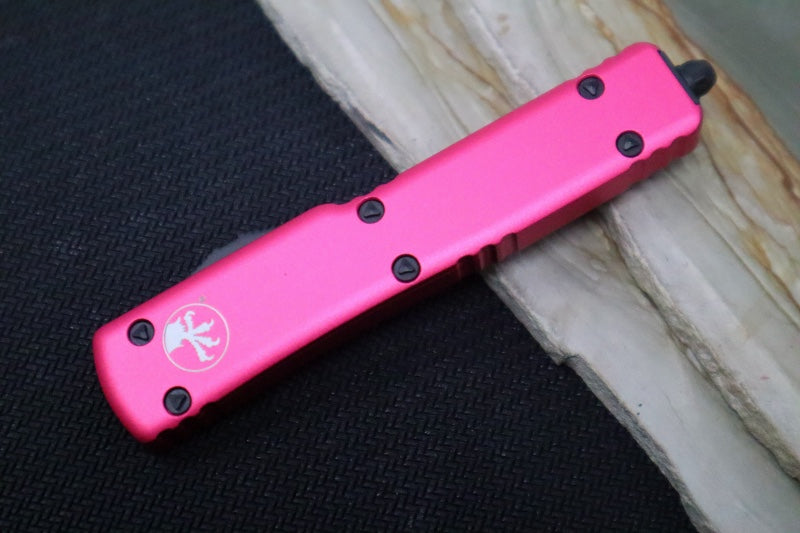 Microtech UTX-70 OTF - Pink Handle / Dagger Style / Black Blade 147-1PK
