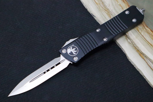 Microtech Troodon OTF - Double Edge / Satin Blade / Black Handle - 138-4