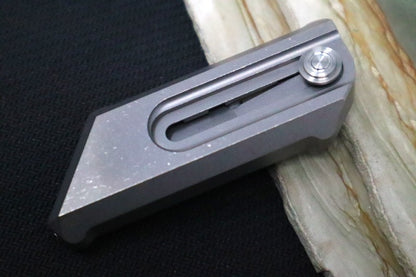 Chaves Knives C.H.U.B. - Titanium Handle / Natural Stonewash Finish / Standard Utility Blade