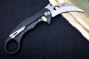 Lionsteel L.E. One - Karambit Blade / CPM-Magnacut Steel / Stonewashed Finish / Black Anodized Aluminum Handle LE1-A-BS - Northwest Knives