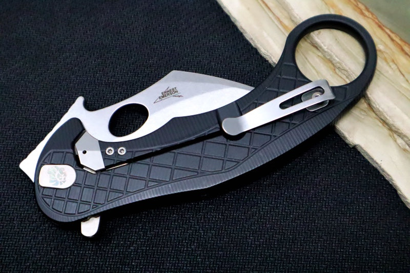 Lionsteel L.E. One - Karambit Blade / CPM-Magnacut Steel / Stonewashed Finish / Black Anodized Aluminum Handle LE1-A-BS