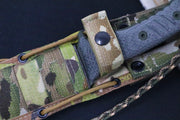 Chris Reeve Knives Pacific 7" NWK Exclusive Fixed Blade - OD Green Plain Edge Blade / CPM-Magnacut / Black Micarta Handle / Camo Lanyard PAC-1009 - Northwest Knives
