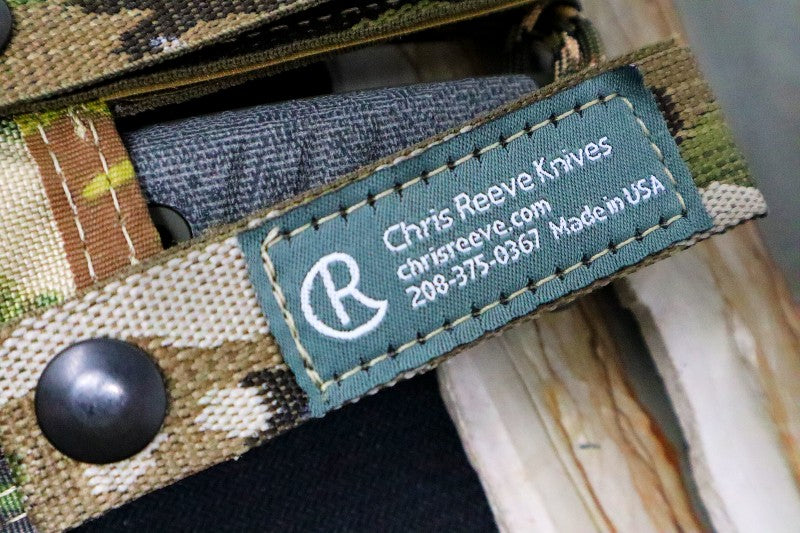 Chris Reeve Knives Pacific 7" NWK Exclusive Fixed Blade - OD Green Plain Edge Blade / CPM-Magnacut / Black Micarta Handle / Camo Lanyard PAC-1009