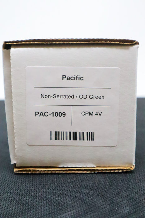 Chris Reeve Knives Pacific 7" NWK Exclusive Fixed Blade - OD Green Plain Edge Blade / CPM-Magnacut / Black Micarta Handle / Camo Lanyard PAC-1009