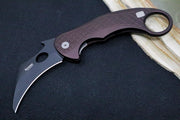 Lionsteel L.E. One - Karambit Blade / CPM-Magnacut Steel / Chemical Black Finish / Earth Brown Anodized Aluminum Handle LE1-A-EB - Northwest Knives