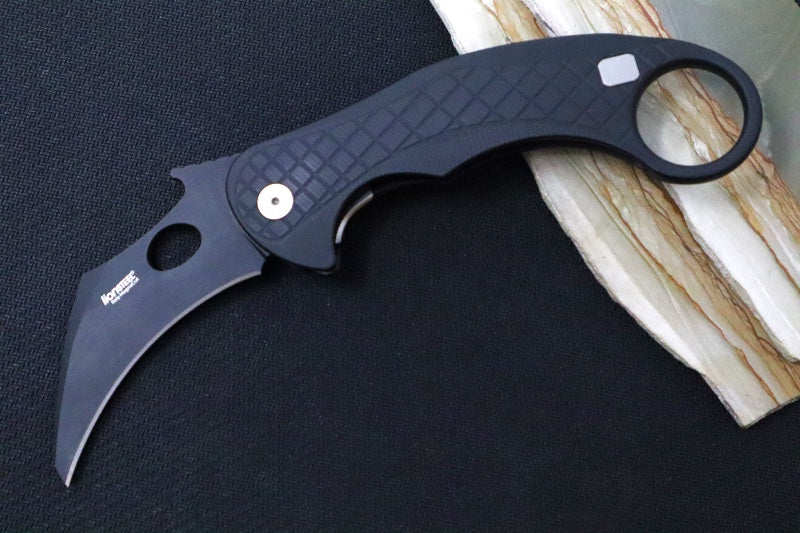 Lionsteel L.E. One - Karambit Blade / CPM-Magnacut Steel / Chemical Black Finish / Black Anodized Aluminum Handle LE1-A-BB - Northwest Knives