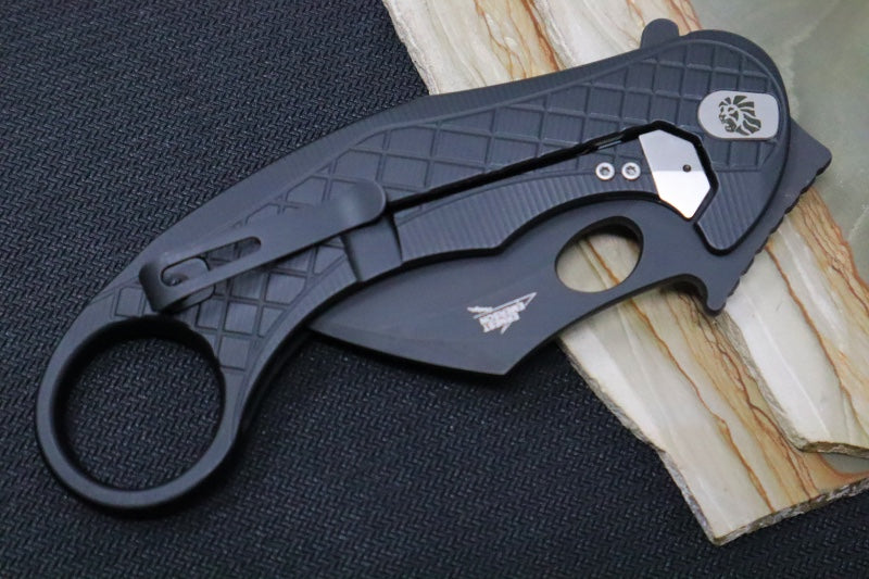 Lionsteel L.E. One - Karambit Blade / CPM-Magnacut Steel / Chemical Black Finish / Black Anodized Aluminum Handle LE1-A-BB - Northwest Knives