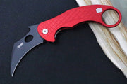 Lionsteel L.E. One - Karambit Blade / CPM-Magnacut Steel / Chemical Black Finish / Red Anodized Aluminum Handle LE1-A-RB - Northwest Knives