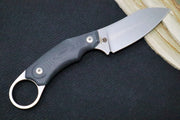 Lionsteel H1 Fixed Blade - Black G-10 Handle / M390 Steel / Black Leather Sheath M1GBK - Northwest Knives