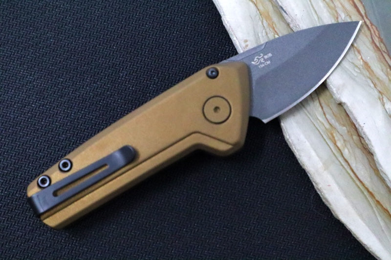 Buck 839 Mini Deploy Auto - Drop Point Blade / 154CM Steel / Burnt Bronzed Cerakoted Handle 13445 - Northwest Knives