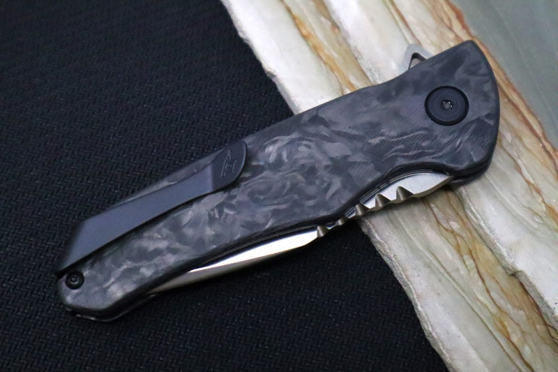 Buck 841 Sprint Pro Flipper - Drop Point Blade / CPM-S45VN Steel / Marbled Carbon Fiber Handle 13436