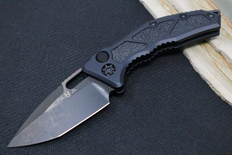 Heretic Knives Medusa Auto - Tanto DLC Blade / Black Anodized Aluminum Handle / Black Grip-Tape Inlays H011-6A-T - Northwest Knives
