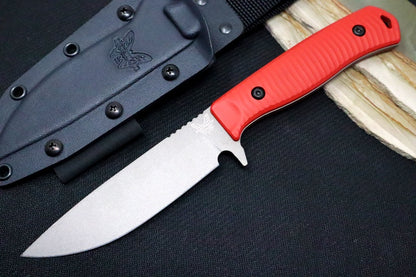 Benchmade 539GY Anonimus Fixed Blade Custom - CPM-CruWear / Drop Point / Fire Red Cerakoted G-10 Handle